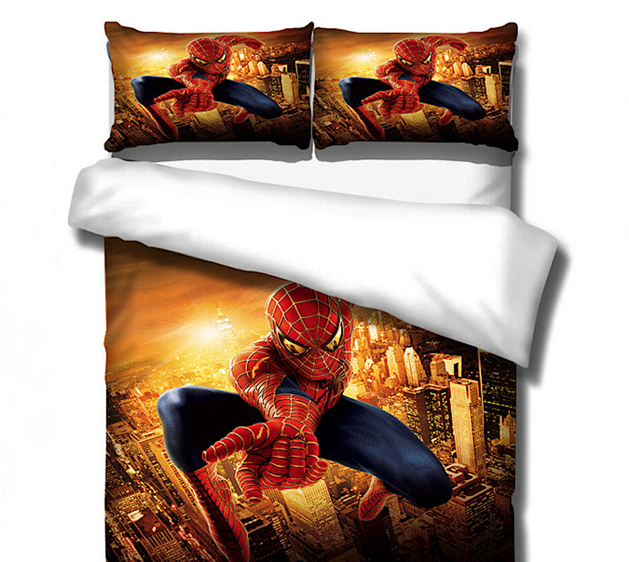 Spiderman duvet cover sets bed Spider Man Black Pillowcase Duvet Cover