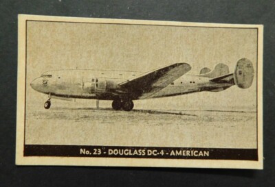 W C Douglass Ltd Syd Card c1938 Planes of Other Nations #23 Douglas DC4 American