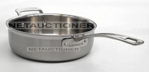 New Cuisinart MultiClad Pro 3-Ply Stainless Steel 3.5Qt Sauté Pan Professional
