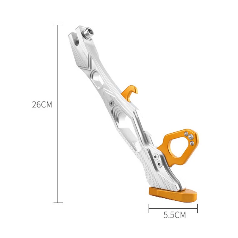 Motorcycle Bike Single Side Stand Leg Kickstand Supporter CNC Adjustable Height - Image 4 of 4