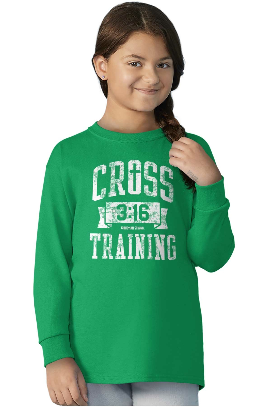 Cross Training Christian Religious Athletic Unisex Youth Long Sleeve