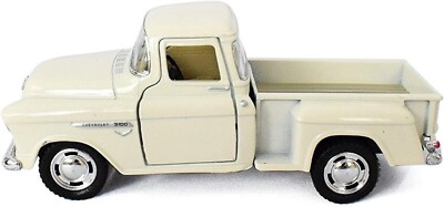 Kinsmart 1955 Chevy Stepside 3100 Pick up truck 1:32 scale model 5 inch white
