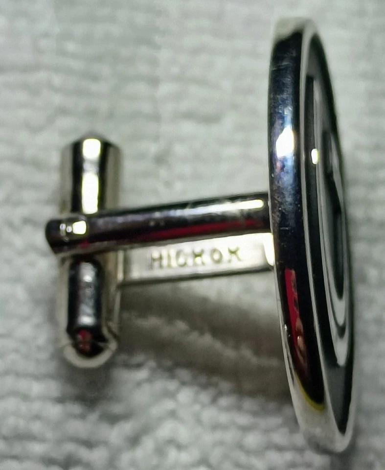 Monograma G Letra Inicial Vintage HICKOK GRANDE Abotoaduras Gibson Graham Griffin - Imagem 3 de 4