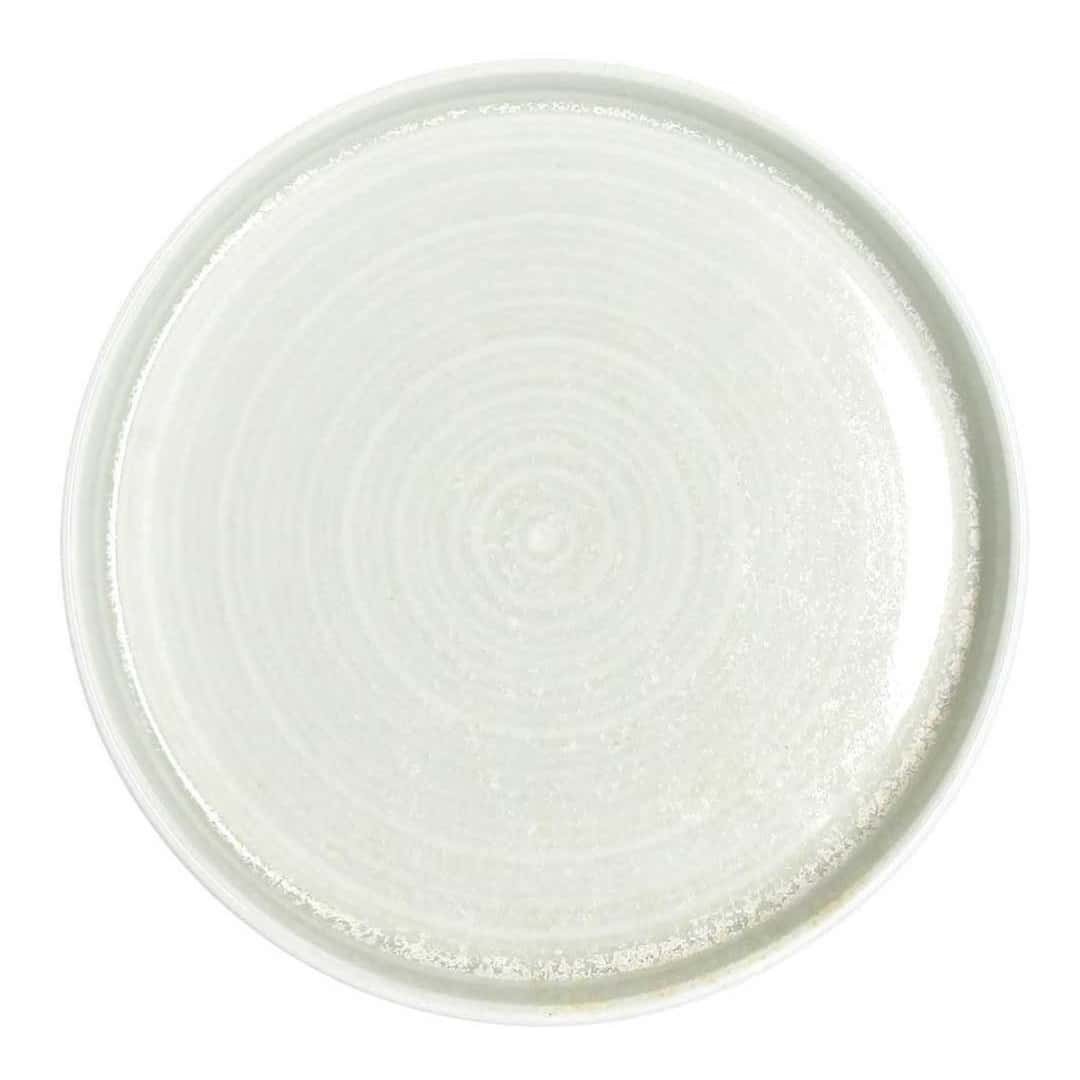 Tognana Plate Edge Moonlight Gray Porcelain 18cm Gourmet Restaurant Dessert