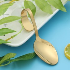  Adaptive Utensils Appetizer Spoons - Canape Serving Spoons With Curved Handle -