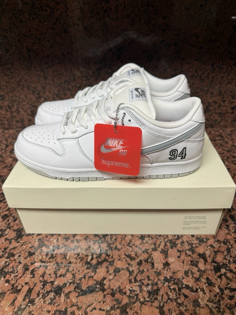Las mejores ofertas en Supreme x Nike Dunk SB Low White Metallic