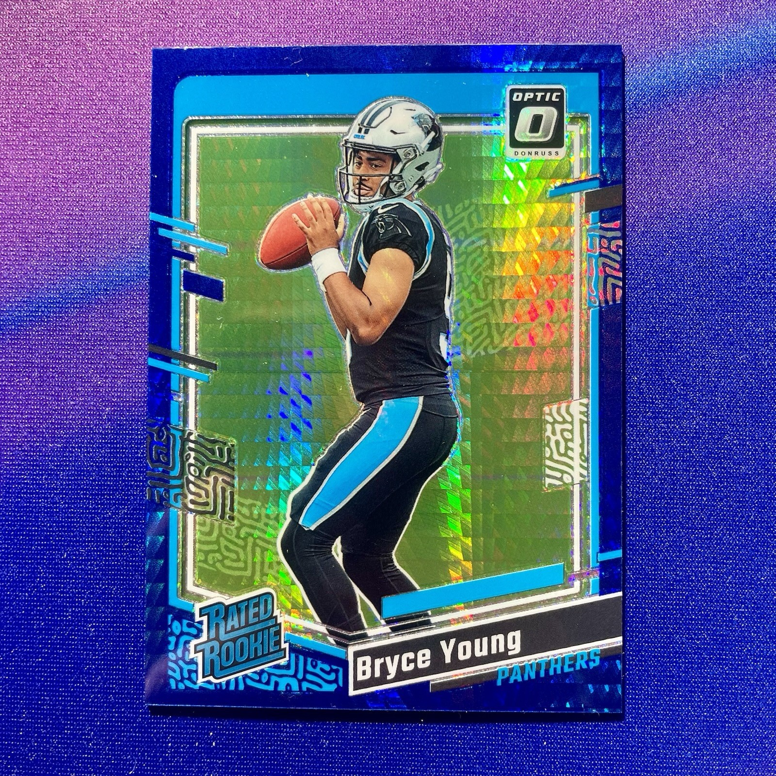 2023 Panini Donruss Optic - Rated Rookie Bryce Young #213 Blue Hyper Prizm (RC)