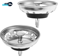 2 Pack Kitchen Sink Strainer and Stopper Combo Basket Replacement for Standard