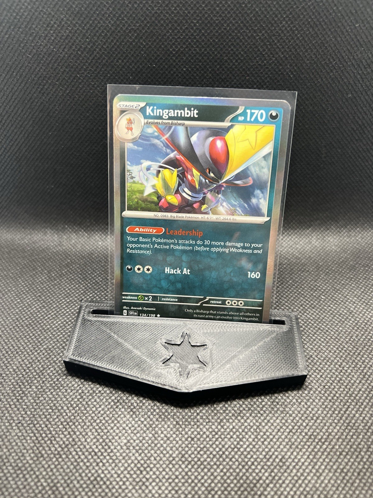 Kingambit 133/198  Holo Rare Scarlet & Violet Base Set Pokemon Card NM