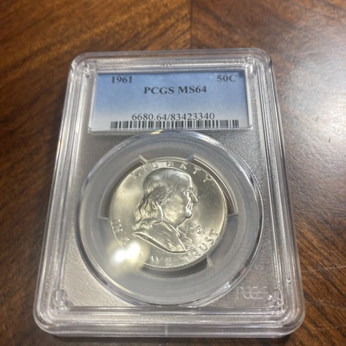 1961 Franklin Half Dollar Silver, PCGS MS64!