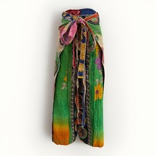 Reversible Kantha Wrap Pants Patchwork Boho Festival Cotton OS