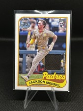 2024 Topps Update: JACKSON MERRILL-1989 Baseball Jersey Relic #89RU-JM: Padres
