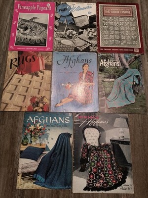 Antique Crochet Booklets, from 1940's  to early 1950's, set of 8