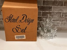 VTG Plant Propagation Station 25 Stacked Glass Mini Floral Bud Vases Cluster NEW