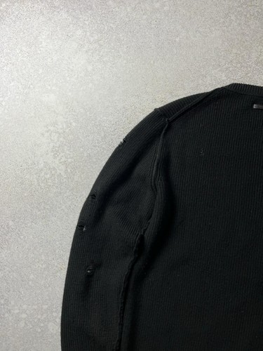 RRP 400$ Diesel Black Gold Distressed Sweater Men’s 00SFAE BGKJJ 900 Size L - 第 6/11 張圖片