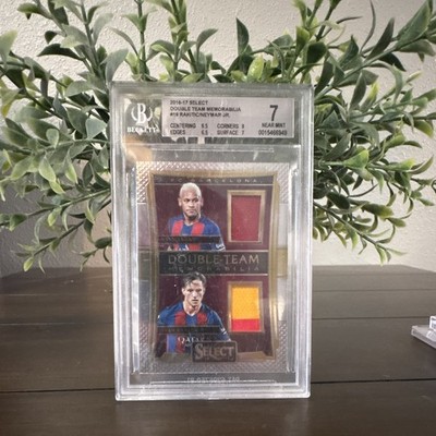 Panini Select Soccer 2016-17 Double Team Memorabilia #19 Neymar/Rakitic BGS 7
