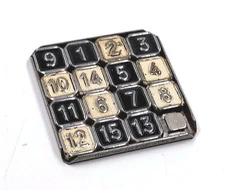 1930 's Slide Puzzle Game by Modern Brands inc. N. Y. All Metal Black & White
