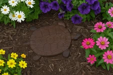 Cast Iron Turtle Stepping Stone 13"x9" Garden Path Decor Outdoor Yard Art