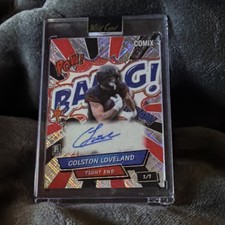 Wild Card COMIX Colston Loveland Rookie Autograph Football Trading Card 1/1