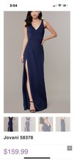 jovani navy gown  size 8 new