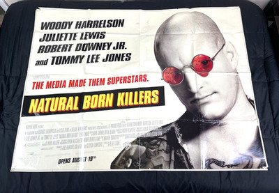 Natural Born Killers Movie Subway Promo Poster 45''x59'' Vintage Rare