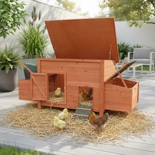 Hühnerstall Hühnerhaus Geflügelstall Hasenstall 2 Eiablagen Holz Kaninchenkäfig