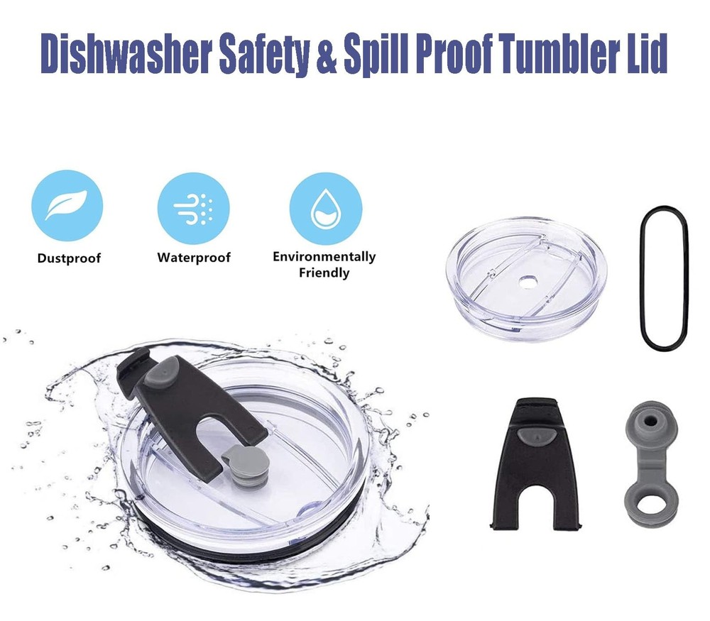Spillproof 20oz Tumbler Lids 4-Pack Splash Resistant for Beast Juro Ozark