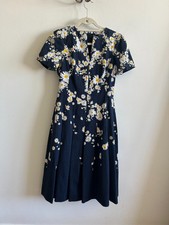 Authentic Oscar De La Renta Floral Silk Short Sleeve Dress, Originally $1,425.00