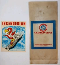 1960s Vintage Ed Iskenderian Poly Dyne Cams Surfing Decal Gardena California Bag