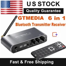 Bluetooth Transmitter Receiver 3.5mm AUX RCA w/App TV Home Stereo Audio Adapter
