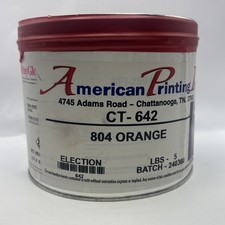 American Ink- Offset Pantone Printing Ink "804ORANGE "-- 5.20 lb. can "Oil Base"
