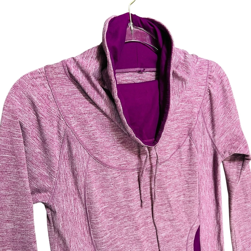 PRANA Women Cozy Sweater Pullover Size XS Oversized Cowl Neck Kangaroo Pockets - Image 2 of 4