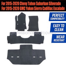 Floor Mats Carpet Velour Fits 2015-2020 Chevy Tahoe Suburban Silverado Gmc Yukon