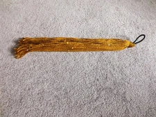 Handmade Dread Locks Fairy Braid Pony Tail Gold Rust Yarn Sequins 14" NEW