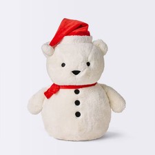 Holiday Snow Bear Jumbo Plush Stuffed Animal Toy - Cloud Island