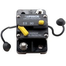 Circuit Breaker 90 Amp 12V-48V DC Manual Reset Waterproof Marine Audio