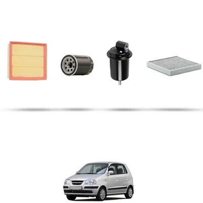 HOFFCAR Kit De Révision - 4 Filtres Pour Hyundai ATOS 1.1i 43kw Depuis 2003 - Photo 1/4