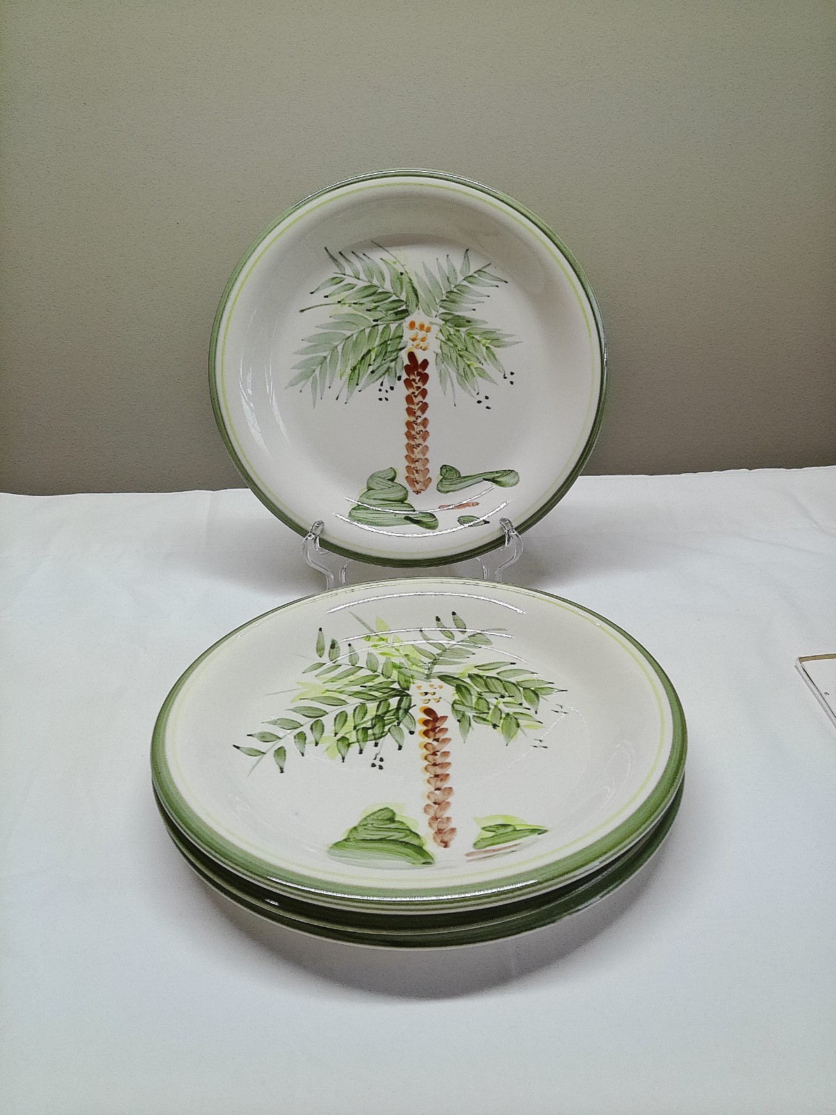 4 - Gibson Hand Painted Palm Tree 10-3/4
