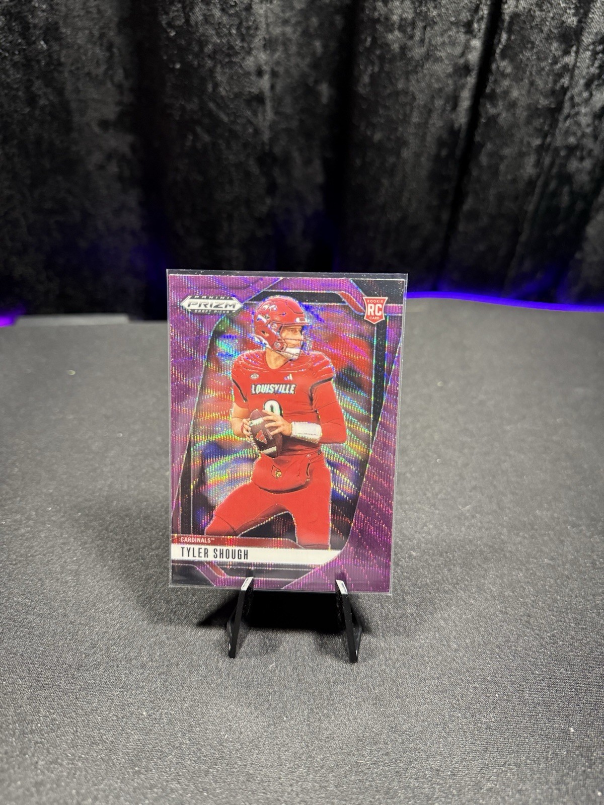 2025 Panini Prizm Draft Picks - TYLER SHOUGH- Purple Wave (RC)- Cardinals #49