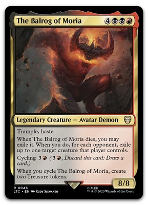 The Balrog of Moria #46 (NM) Lord of the Rings LTC Magic MTG
