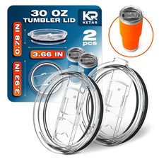 Universal 30 oz Tumbler Lids - Spill-Proof Sliding Closure Replacement Pack