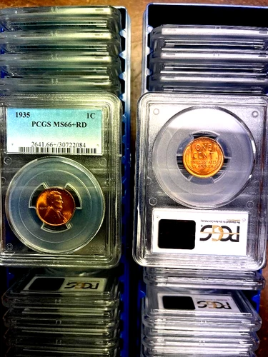 MS66+RD PCGS Graded 1935 Lincoln Wheat Penny