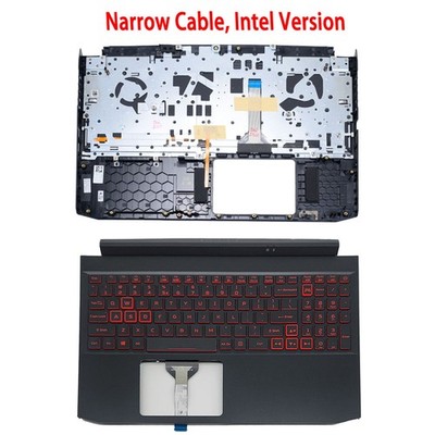New Black Palmrest w/Red Backlit Keyboard For Acer Nitro 5 AN515-57 6B.QEXN2.001