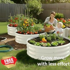 XGMDD 5x5FT Galvanized Raised Garden Bed 12" Depth Metal Planter