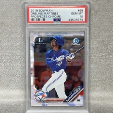 2019 Bowman Prospects Orelvis Martinez PSA 10 1st Chrome Rookie Card #BCP-69