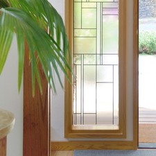 Skyline Window Privacy Film by Artscape - Textured Leaded Glass Design, Stati...