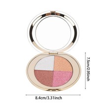 NEW Highlighter Eyeshadow And Blush Palette Easy To Blend Portable Eye And Cheek