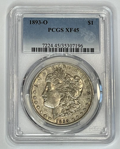 1893-O Morgan Silver Dollar $1 PCGS XF45 ~Key Date ~ Nice Original with Luster