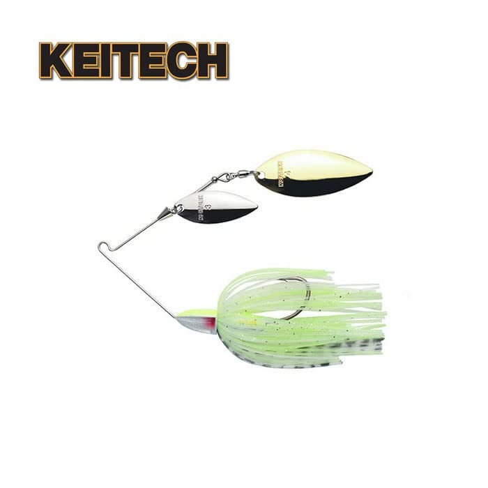 NEW Keitech T-Bone Spinnerbait Double Willow DW 3/8oz #511 Green Pumpkin Craw - Image 2