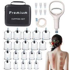 Cupping Kit for Massage Therapy 20 Suction Cups for Back Muscle Body Physical...